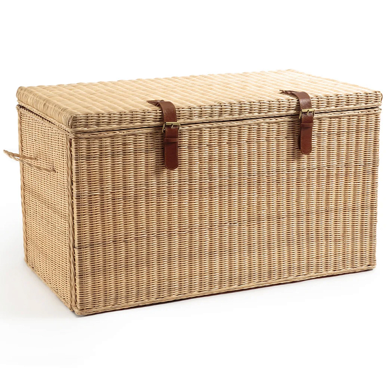 Плетеный сундук из ротанга Nicole Rattan Wicker Chest Бежевый Коричневый в Орле | Loft Concept 