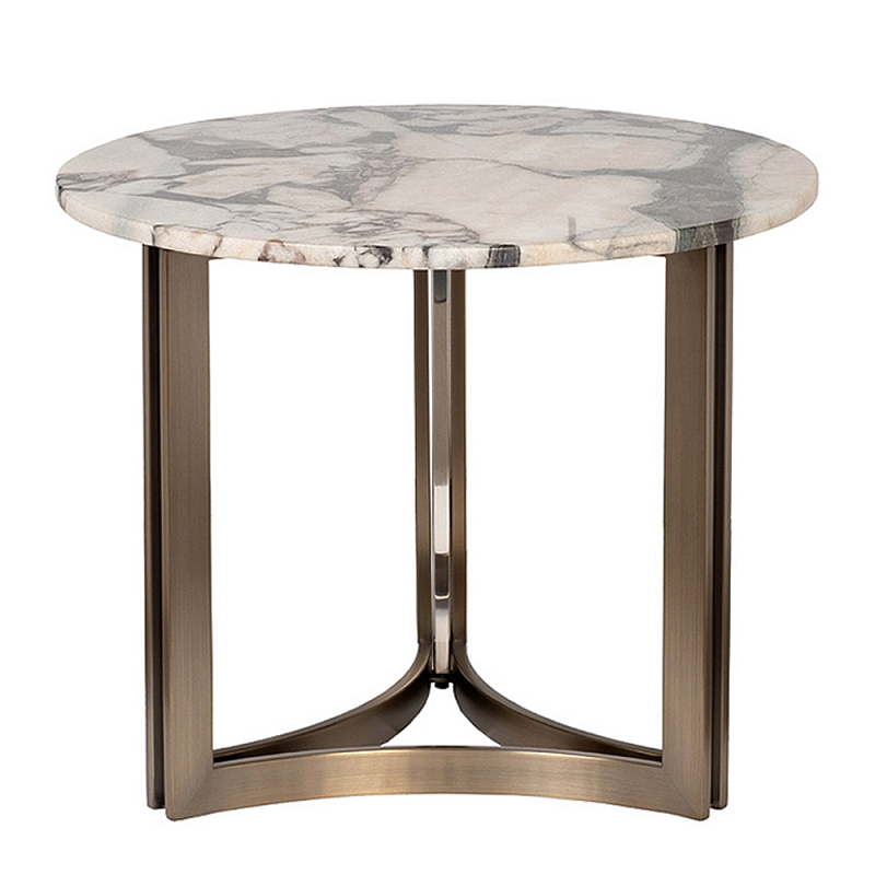Столик журнальный с круглой мраморной столешницей Unique Stone Design  в Орле | Loft Concept 
