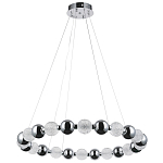 Светодиодная кольцевая люстра Crystal Globule Chrome Chandelier варинант исполнения - 4 | Loft Concept в Орле