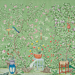 Обои ручная роспись Belvoir Pistachio варинант исполнения - 1 | Loft Concept в Орле