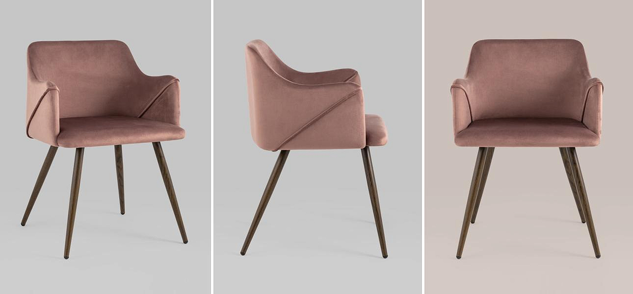 Стул Monarch Chair Пепельно-Розовый Велюр Стул Monarch Chair Пепельно-Розовый Велюр - Loft-Concept в Орле