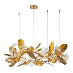 Люстра на ветвистом каркасе с листьями Golden Wreath варинант исполнения - 1 | Loft Concept в Орле