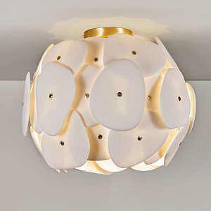 Потолочный светильник в форме шара с плафоном из белых овальных пластин Original BTC (UK)