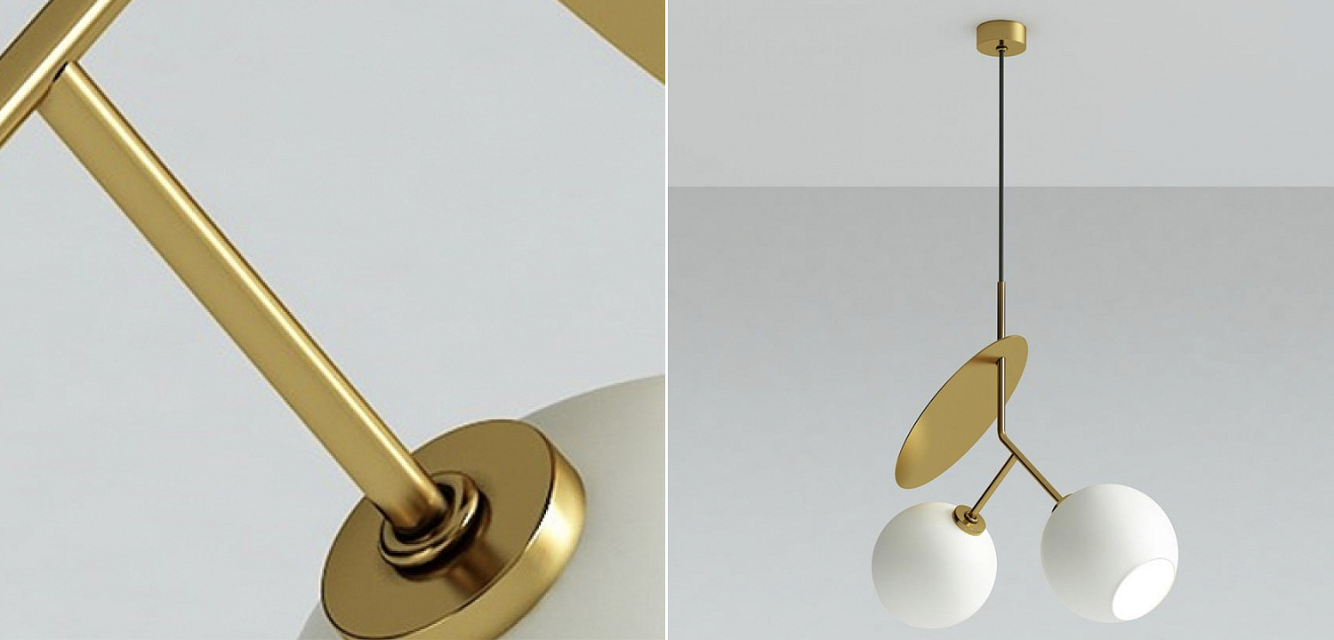 Подвесной светильник Cherry Pendant Double Gold Подвесной светильник Cherry Pendant Double Gold - Loft-Concept в Орле