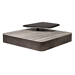 Столик журнальный квадратный  с полкой Sculptural Marble Accent с мрамором  варинант исполнения - 2 | Loft Concept в Орле