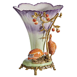 Ваза с цесарками из фарфора с бронзовыми элементами Garden of Eden варинант исполнения - 3 | Loft Concept в Орле