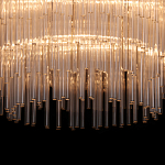 Люстра круглая с прозрачными стеклянными трубками Nembus варинант исполнения - 5 | Loft Concept в Орле