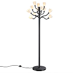 Торшер с плафонами из белых фарфоровых цветов на изогнутых ветвях Floralis варинант исполнения - 3 | Loft Concept в Орле