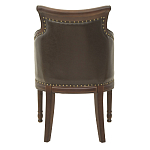 Кресло кожаное на 4-х деревянных ножках из массива березы Ethan Armchair brown варинант исполнения - 2 | Loft Concept в Орле