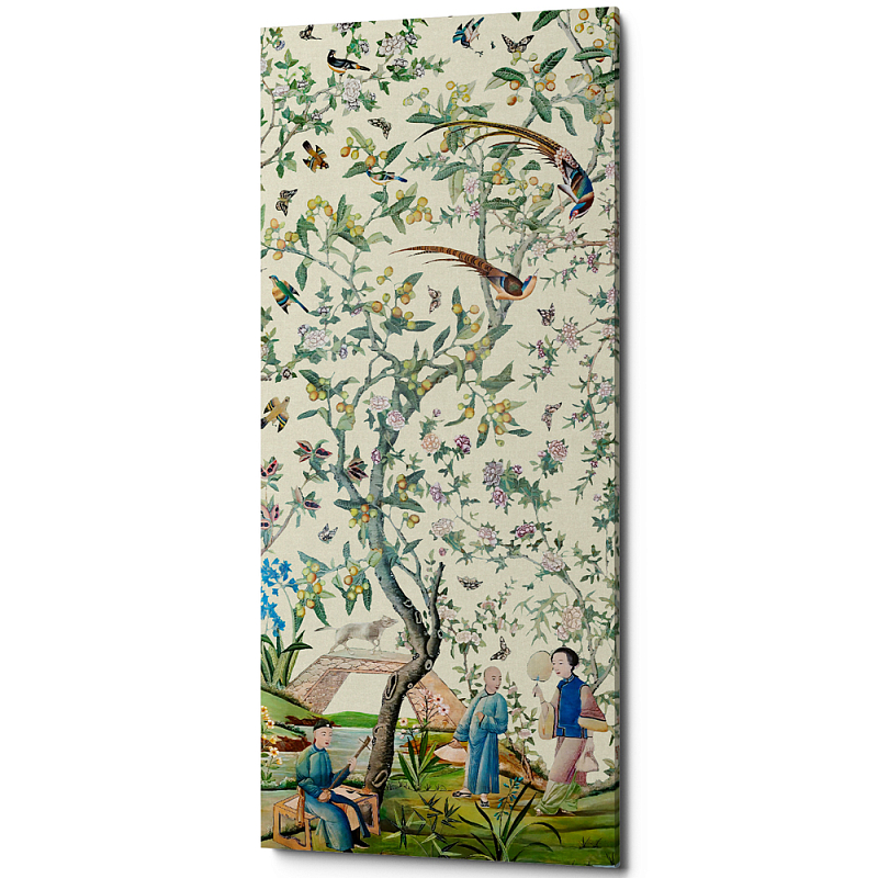 Постер на холсте в стиле шинуазри с изображением сада Beige Chinoiserie Imperial Garden Poster Бежевый Мульти Постер на холсте в стиле шинуазри с изображением сада Beige Chinoiserie Imperial Garden Poster Бежевый Мульти в Орле | Loft Concept
