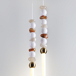 Бра с 2-мя вертикальными акриловыми светодиодными трубками и декоративными шариками PEARLS Suspension варинант исполнения - 3 | Loft Concept в Орле