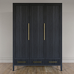 Большой Шкаф Primo Черный дуб с 3 дверьми и 3 выдвижными ящиками варинант исполнения - 1 | Loft Concept в Орле