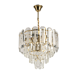 Люстра многоярусная с овальными прозрачными подвесками 36 см Harmonica варинант исполнения - 2 | Loft Concept в Орле