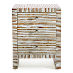 Тумбочка прикроватная Bogense Bone Inlay Bedside Beige варинант исполнения - 4 | Loft Concept в Орле