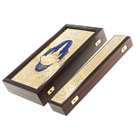 Нарды настольные из натурального камня лазурит и долерит Backgammon from Stone варинант исполнения - 15 | Loft Concept в Орле