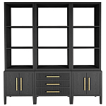 Модульный стеллаж Primo из трех составных элементов Черный дуб варинант исполнения - 1 | Loft Concept в Орле