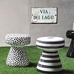 Дизайнерский журнальный стол белый в чёрный горох Gefan варинант исполнения - 2 | Loft Concept в Орле