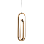 Подвесной светильник золотого цвета с двумя вытянутыми овальными рамками в форме скрепки Eurofase варинант исполнения - 1 | Loft Concept в Орле