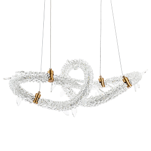 Фигурная люстра украшенная кристаллами из хрусталя Gilbertine Crystals Curly Ring Chandelier