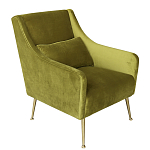 Кресло велюровое оливковое с подушкой Relaxation Soft варинант исполнения - 1 | Loft Concept в Орле