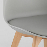 Стул с основой из пластика и мягким сиденьем Arvika Grey варинант исполнения - 6 | Loft Concept в Орле