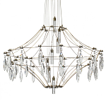 Люстра подвесная из металла с прозрачными подвесками из хрусталя Quasar 93 варинант исполнения - 1 | Loft Concept в Орле