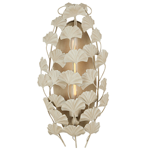 Бра овальное с декором из листьев Ginkgo leaves