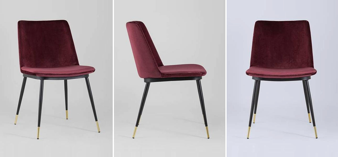 Стул Melissa Chair Вишневый Велюр Стул Melissa Chair Вишневый Велюр - Loft-Concept в Орле