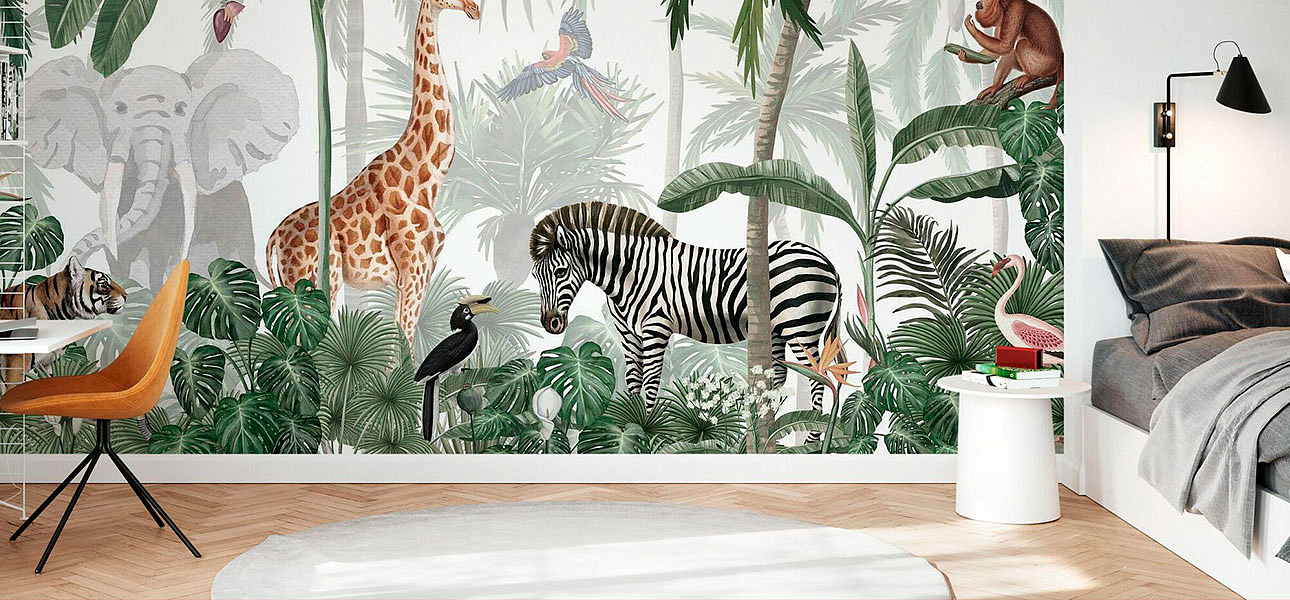 Обои ручная роспись Jungle Jive Обои ручная роспись Jungle Jive - Loft-Concept в Орле