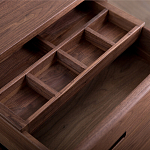 Прикроватный столик деревянный с 2-мя ящиками Moon Walnut Furniture варинант исполнения - 1 | Loft Concept в Орле