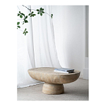 Столик кофейный кремового цвета с овальной столешницей и круглым основанием Cream Dalmen Table варинант исполнения - 10 | Loft Concept в Орле