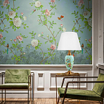 Настольная лампа голубая с изображением птиц Slip Away варинант исполнения - 5 | Loft Concept в Орле