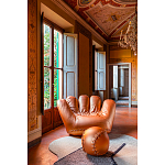 Дизайнерское кожаное кресло в форме руки Poltronova Joe Gold  Armchair варинант исполнения - 7 | Loft Concept в Орле