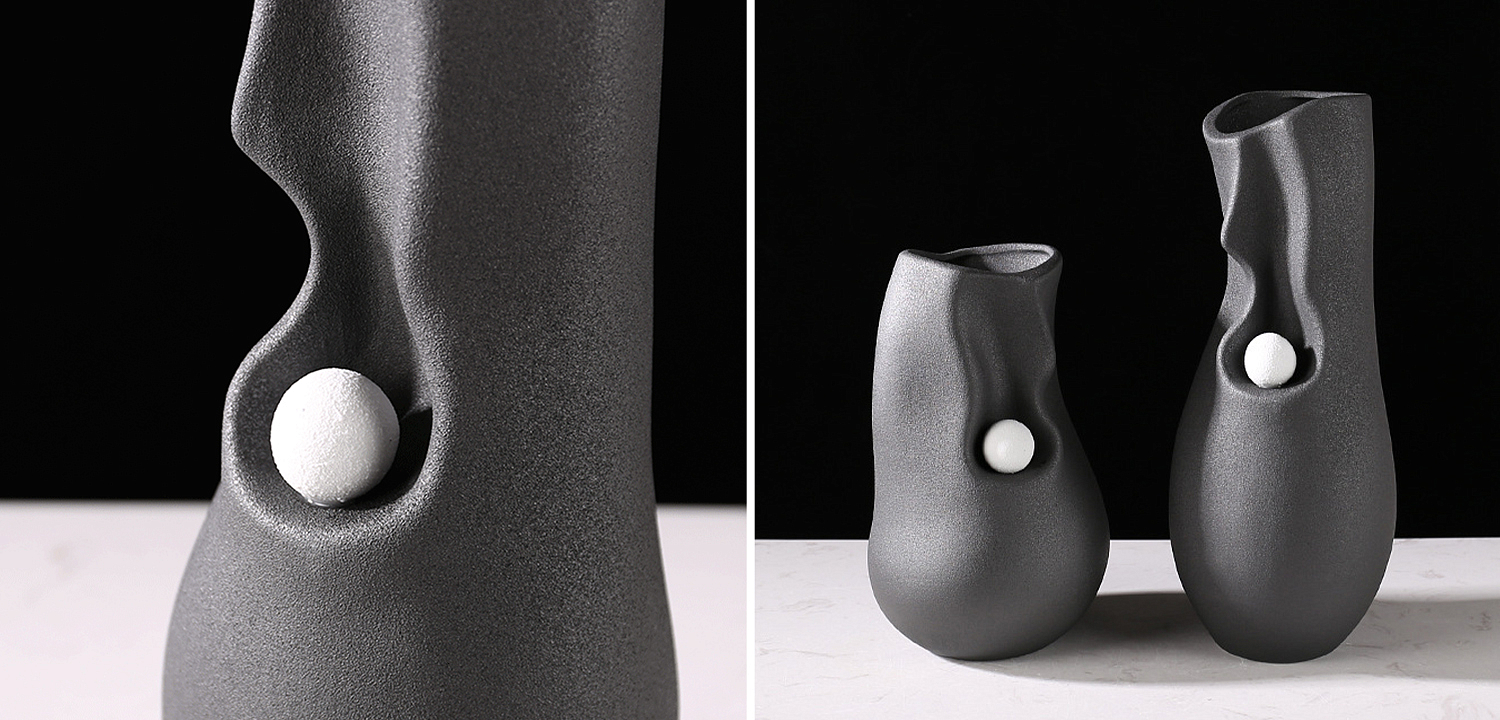 Ваза Molecule Collection Rhea Black Vase Ваза Molecule Collection Rhea Black Vase - Loft-Concept в Орле
