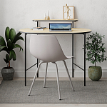 Стол письменный овальной формы с полкой LOUB WORKING TABLE BLACK OAK варинант исполнения - 2 | Loft Concept в Орле