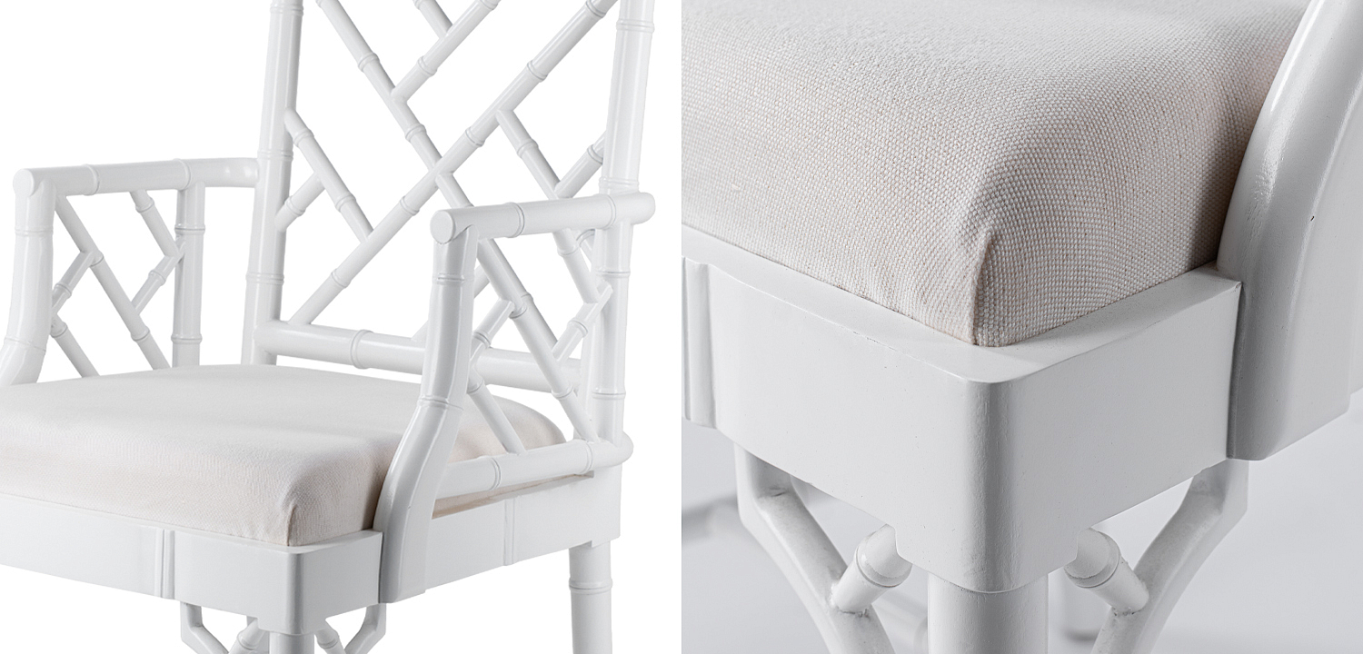 White Chippendale Arm Chair White Chippendale Arm Chair - Loft-Concept в Орле