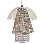 Подвесной светильник Beige Gold Mesh Tube Lampshade Hanging Lamp варинант исполнения - 1 | Loft Concept в Орле