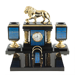 Настольный письменный набор из лазурита с декором в виде льва Golden Lion варинант исполнения - 1 | Loft Concept в Орле