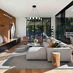 Бра с 6-ю круглыми плафонами на черном основании Maxine Light варинант исполнения - 3 | Loft Concept в Орле