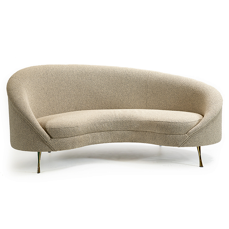 Диван двухместный Paulet Small Sofa Золотой Молочный в Орле | Loft Concept 