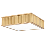 Потолочный светильник квадратный с гофрированным латунным абажуром Millennium варинант исполнения - 2 | Loft Concept в Орле