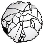 Зеркало кругле в декоративной раме чёрного цвета Black Ratio варинант исполнения - 1 | Loft Concept в Орле