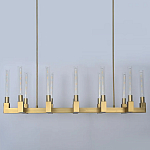 Люстра CANELLE Linear Chandelier 12 Modern Brass варинант исполнения - 2 | Loft Concept в Орле