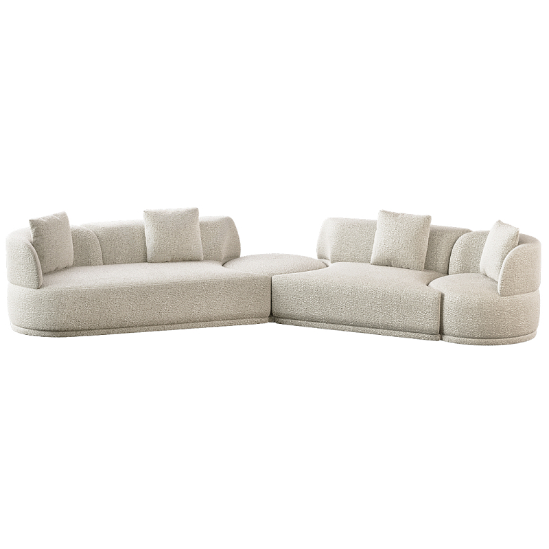 Угловой диван Calypso с поворотным механизмом и пуфом   Бежевый в Орле | Loft Concept 