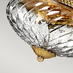 Потолочный светильник цвета латунь с прозрачным рифленым плафоном в форме чаши Hinkley варинант исполнения - 3 | Loft Concept в Орле