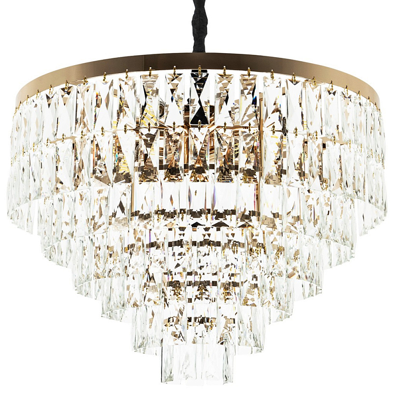 Люстра с прямоугольными хрустальными подвесками Lunet Crystal Rectangulars Chandelier 12 Золотой Прозрачное Стекло Люстра с прямоугольными хрустальными подвесками Lunet Crystal Rectangulars Chandelier 12 Золотой Прозрачное Стекло в Орле | Loft Concept