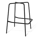 Барный стул со спинкой и подлокотниками на 4-х металлических ножках Douglas Rhombus Черный Велюр варинант исполнения - 5 | Loft Concept в Орле