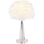 Настольная лампа с перьями Plumage White Table Lamp варинант исполнения - 1 | Loft Concept в Орле