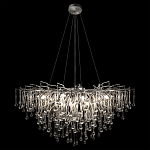 Люстра подвесная с прозрачными стеклянными подвесками в форме капель Диаметр 100 см Droplet Chandelier варинант исполнения - 13 | Loft Concept в Орле