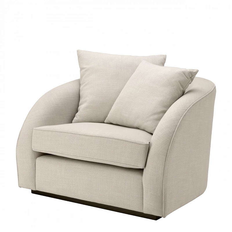 Кресло Eichholtz Chair Les Palmiers Natural Молочный Черный в Орле | Loft Concept 